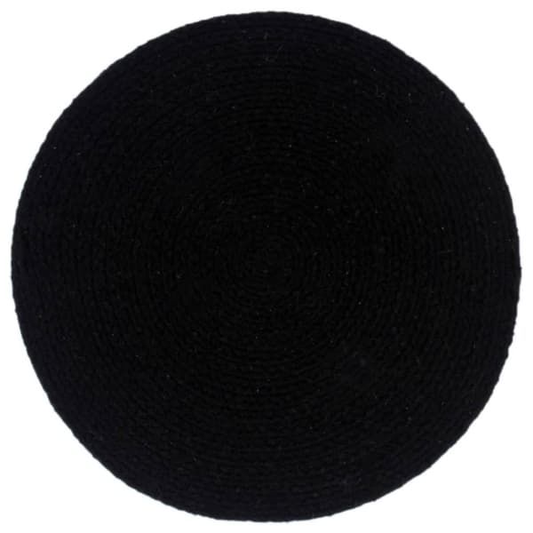 Bordstabletter 6 st svart 38 cm rund bomull