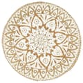 Miniatyrbild 2 av 2: Bordstabletter 4 st vit 38 cm rund jute