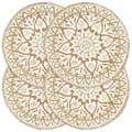 Miniatyrbild 1 av 2: Bordstabletter 4 st vit 38 cm rund jute