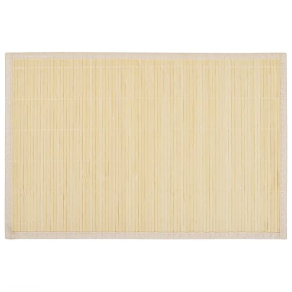 6 Bordstabletter i bambu 30 x 45 cm naturfärg