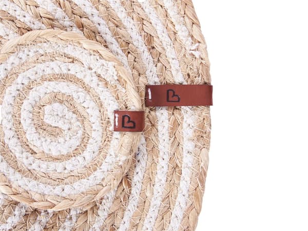 Sett med 12 Bordbrikker Dekkbrikker Naturlig Jute 35/10 cm Håndlaget Hjemmeinnredning Spisestue Boho