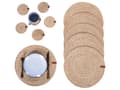 Miniatyrbilde 4 av 6: Sett med 12 Bordskånere og Underlag i Naturlig Sjøgress 35/10 cm Håndlaget Boho Style Home Dekor Spisestue Kjøkken