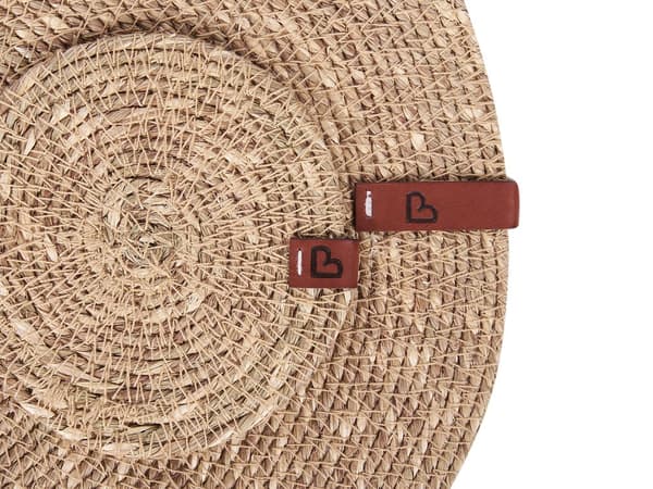 Sett med 12 Bordskånere og Underlag i Naturlig Sjøgress 35/10 cm Håndlaget Boho Style Home Dekor Spisestue Kjøkken