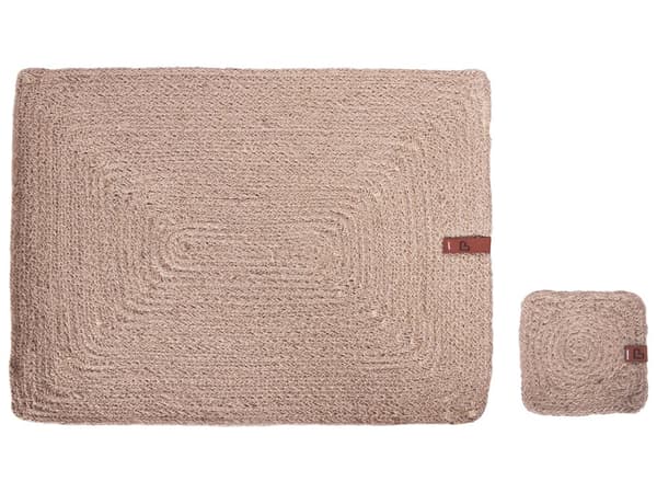 Sett med 12 Bordbrikker Dekkbrikker Naturlig Jute 30 x 40/10 x 10 cm Håndlaget Hjemmeinnredning Spisestue Boho