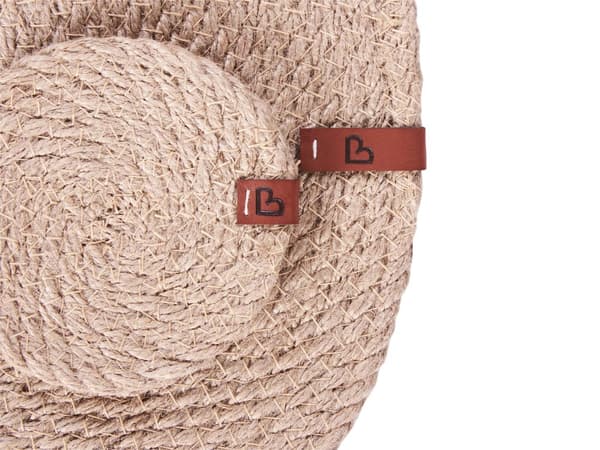 Sett med 12 Bordskånere og Underlag i Naturlig Jute 35/10 cm Håndlaget Boho Style Home Dekor Spisestue Kjøkken