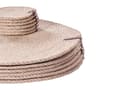 Miniatyrbilde 6 av 6: Sett med 12 Bordskånere og Underlag i Naturlig Jute 35/10 cm Håndlaget Boho Style Home Dekor Spisestue Kjøkken