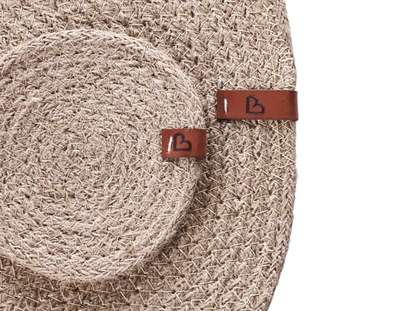 Sett med 12 Bordbrikker Dekkbrikker Naturlig Jute 35/10 cm Håndlaget Hjemmeinnredning Spisestue Boho