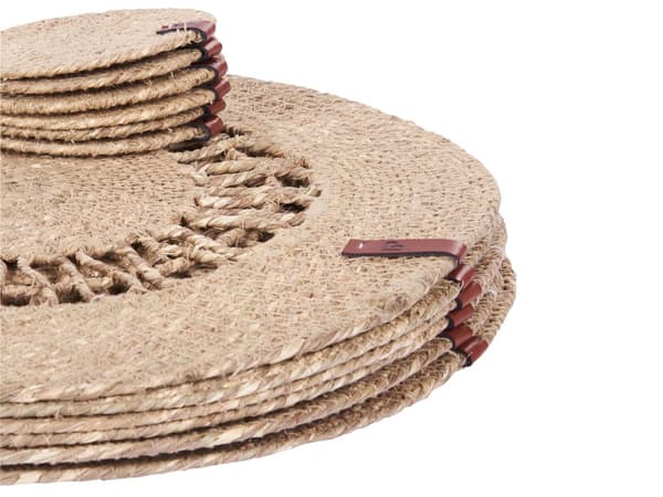 Bordstabletter och Underlägg 12 st Naturligt Sjögräs 35/10 cm Handgjorda Boho Stil Heminredning Matrum Kök