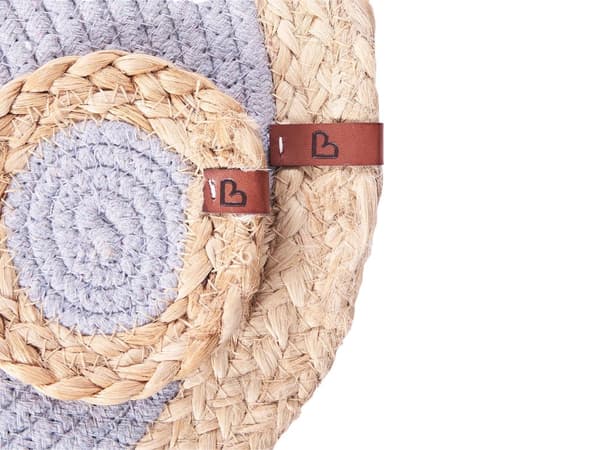 Bordstabletter och Underlägg 12 st Grå Naturlig Jute Bomull 35/10 cm Handgjorda Boho Stil Heminredning Matrum Kök