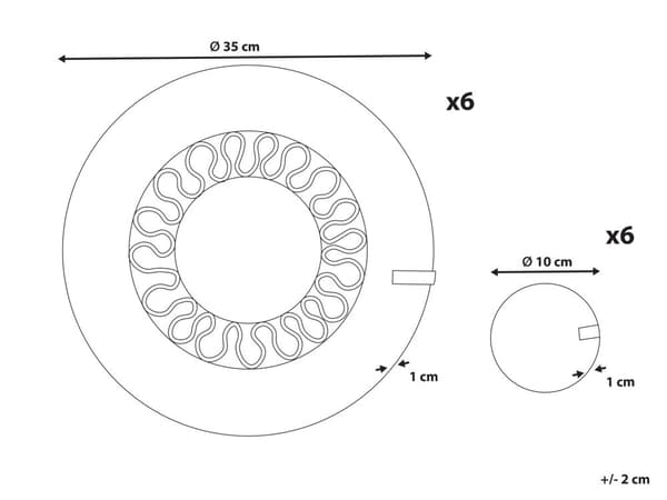 Sæt med 12 dækkeservietter og bordskånere naturligt søgræs 35/10 cm håndlavede bordskånere til tallerkener og glas boho køkken spisestue
