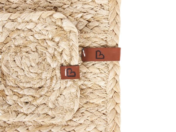 Sæt med 12 dækkeservietter og bordskånere i naturlig jute 30 x 40/10 x 10 cm Håndlavet Boho Style Home Decor Dining Room Kitchen