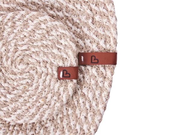 Sæt med 12 dækkeservietter og bordskånere i naturlig jute og bomuld 35/10 cm håndlavede bordskånere til tallerkener og glas boho køkken spisestue