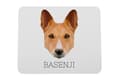 Pikkukuva 1 / 4: Basenji, Basenji, Kongon koira - geometrinen alusta, jossa on valokuva ja merkintä Art-Dog-hiirelle