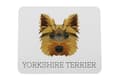 Miniatyrbild 1 av 4: Yorkshire Terrier, York, York, Yorkie - geometrisk dyna med ett foto och inskription för Art-Dog-musen