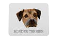 Pikkukuva 1 / 4: Border Terrier - geometrinen alusta, jossa on valokuva ja kirjoitus Art-Dog-hiirelle