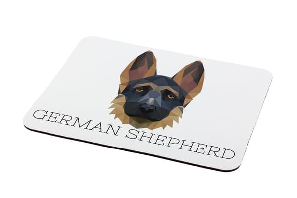 Schäfer, Alsace I - geometrisk dyna med ett foto och inskription för Art-Dog-musen
