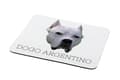Miniatyrbild 2 av 4: Argentinsk hund, Dogo Argentino - geometrisk dyna med ett foto och inskription för Art-Dog-musen