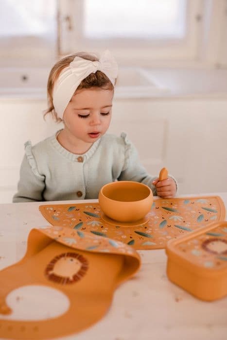 Set för bord - SASSI JUNIOR - Crunchy räven - Silikon - Tvättbar - 30x45 cm