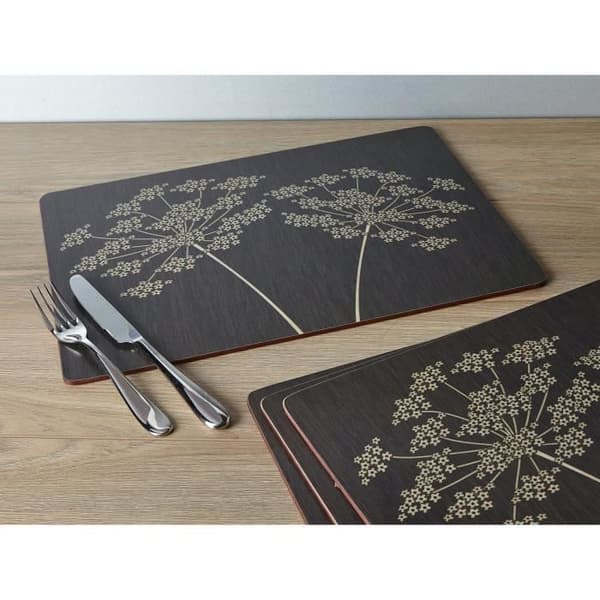 Creative Tops bordstablett Silhouette 40 x 29 cm brun kork 4 delar