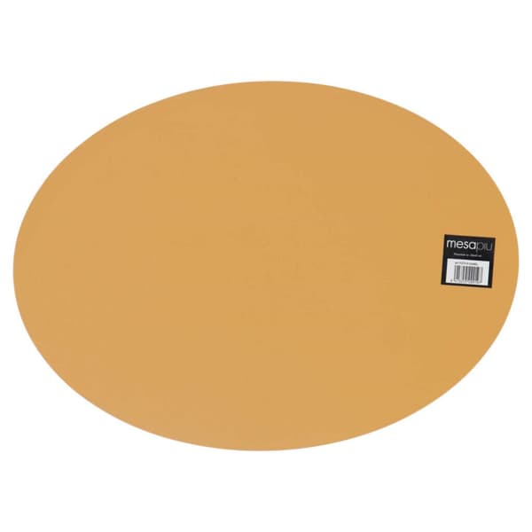 Mesapiu bordstablett Läderlook Camel Oval 45x33 Cm