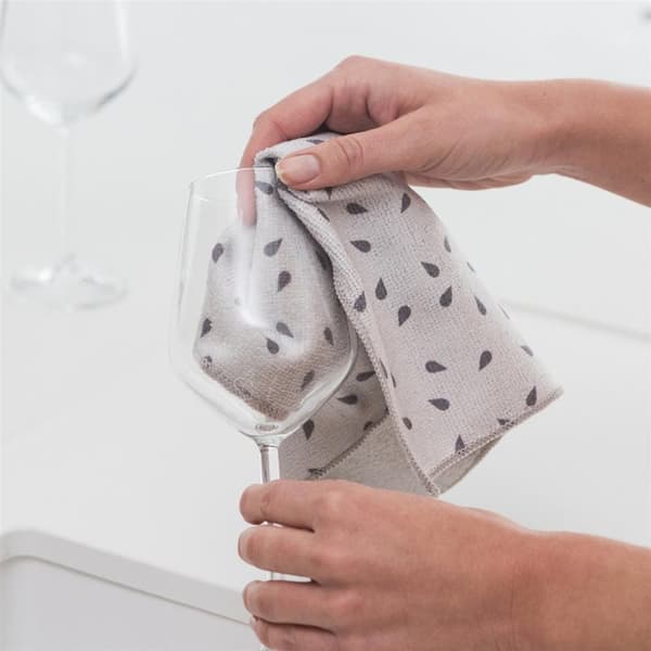 Brabantia Mikrofiberklude Sæt med 2 stk 30x30 lysegrå