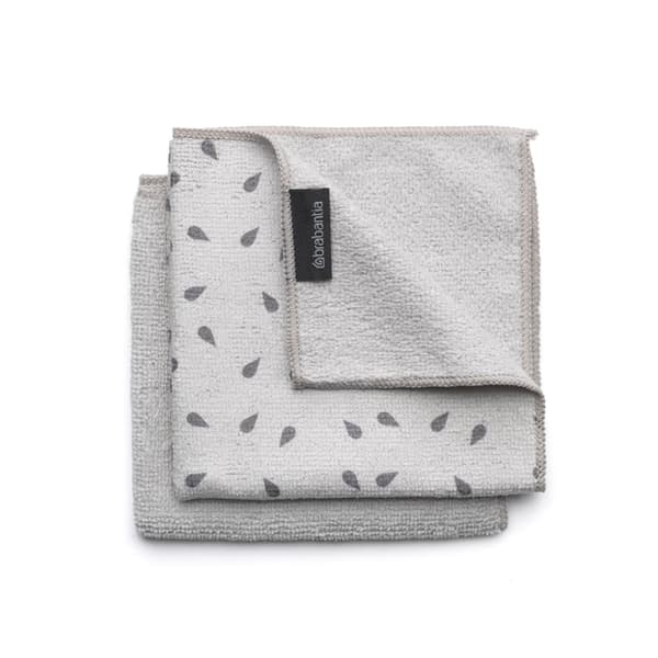 Brabantia Mikrofiberdukar Set om 2 st 30x30 ljusgrå