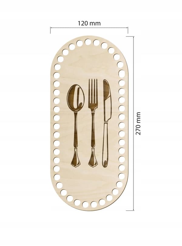 Fod til STORE BESTIK-kurve OVAL bund 27x12cm Bund til hækling