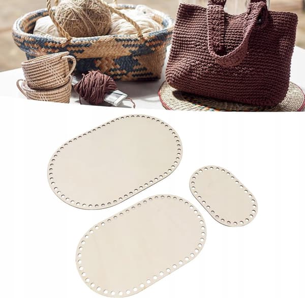 Fod til STORE BESTIK-kurve OVAL bund 27x12cm Bund til hækling