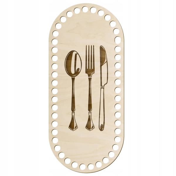 Fod til STORE BESTIK-kurve OVAL bund 27x12cm Bund til hækling