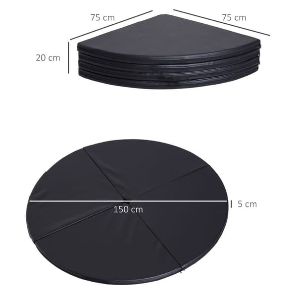 Rootz Pole Dance Mat - Voimistelumatto - Liikuntaratto - Vahinkojen ehkäisy - Ø 150 x 5H cm