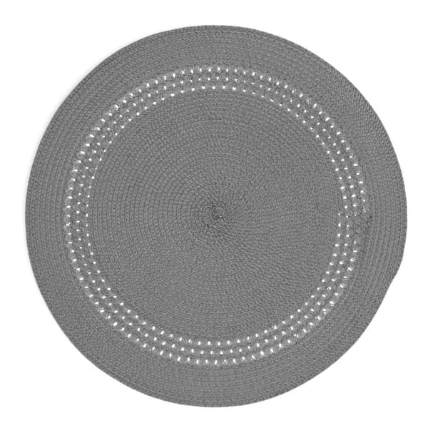 Matbordsunderlägg | B2TRINA | grå rund | 38 cm | 874265