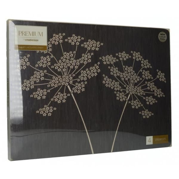 Creative Tops bordstablett Silhouette 40 x 29 cm brun kork 4 delar