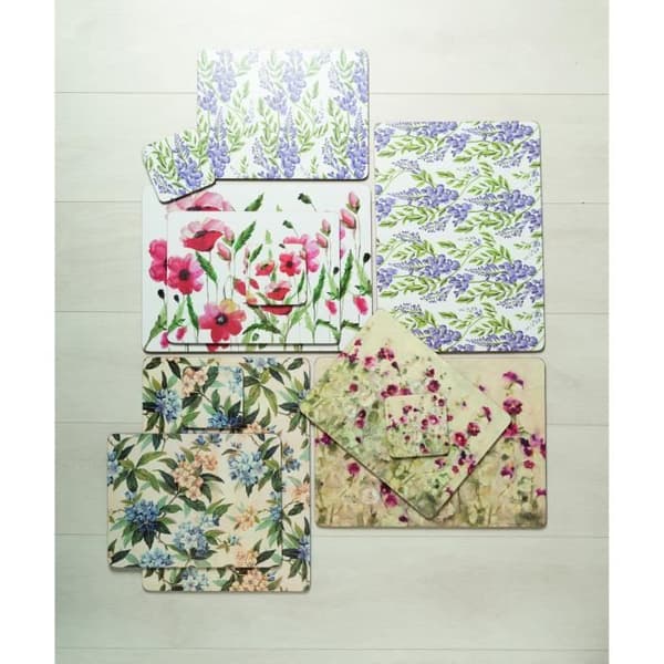 Bordstabletter - Creative Tops - Wild Field Poppies - 40 x 29 cm - 4 stycken - Naturkork