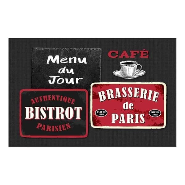 Adunivers - PLACEMATTA 28,5 x 43,5 CM PVC TRYCKT VID BISTROTEN - 70% PVC 30% POLYESTER - TILLBEHÖR 28,5 x 43,5 CM