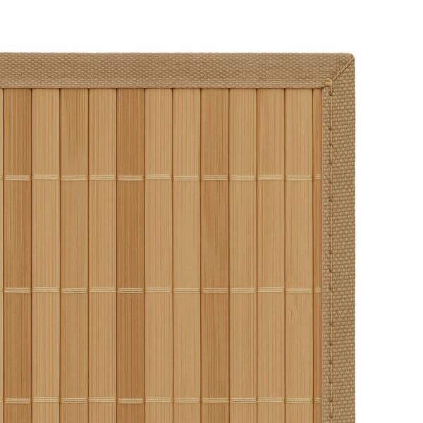 Relaxdays Bordstablett, bambu, set med 6, matbord, 30 x 45 cm, rektangel, tvättbar halkfri matta, naturlig