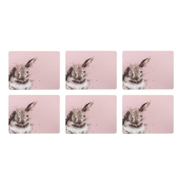 Set med 4 Wrendale Designs Bunny bordstabletter