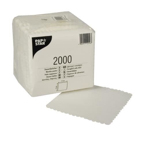 Små dukar 17 cm x 17 cm vita