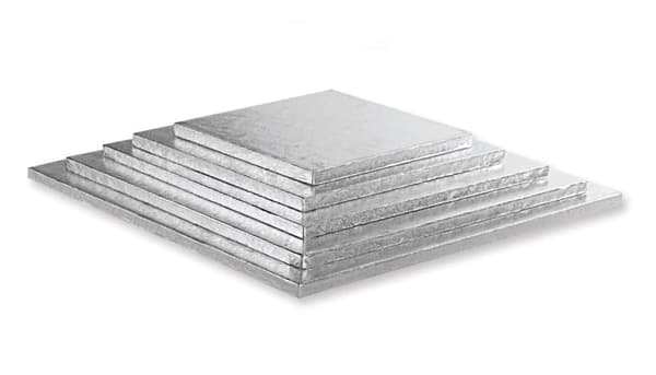 Fyrkantig tårtbotten SILVER TJOCK 30x30x1,2 cm