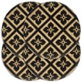 Miniatyrbild 1 av 2: Bordstabletter 4 st svart 38 cm rund jute