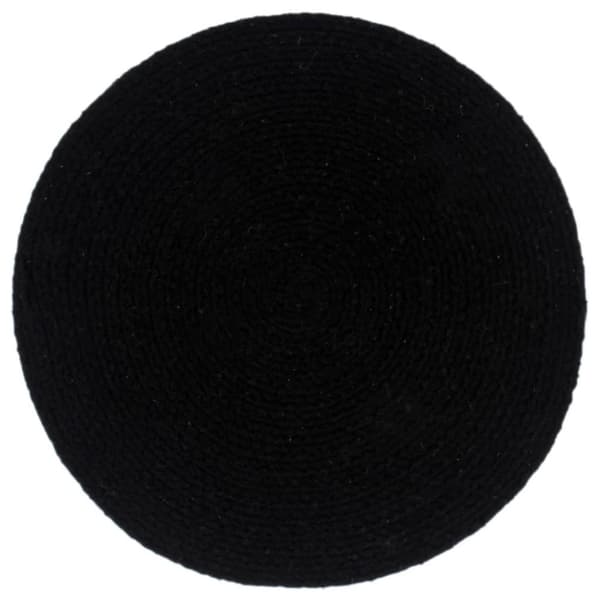Bordstabletter 4 st svart 38 cm rund bomull