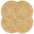 Miniatyrbild 1 av 2: Bordstabletter 4 st naturlig 38 cm rund jute