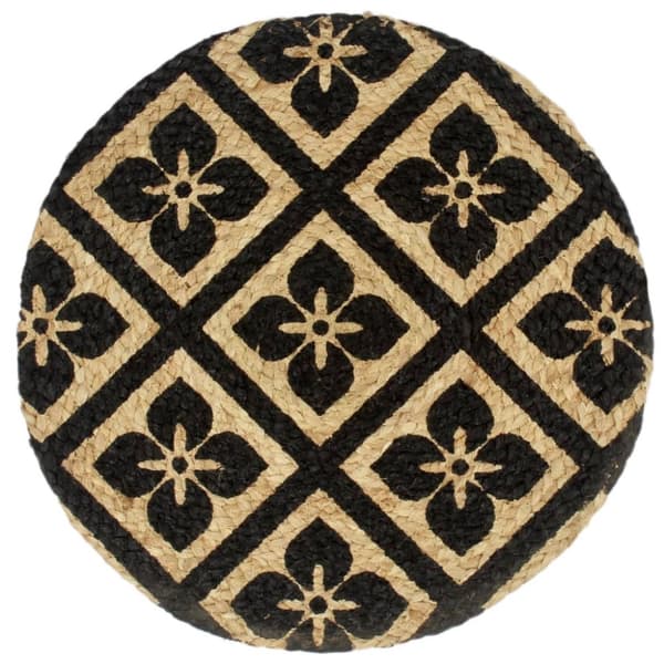 Bordstabletter 6 st svart 38 cm rund jute