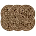 Miniatyrbild 1 av 2: Bordstabletter 6 st mörkbrun 38 cm rund jute