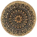 Miniatyrbild 2 av 2: Bordstabletter 4 st mörkblå 38 cm rund jute