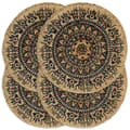 Miniatyrbild 1 av 2: Bordstabletter 4 st mörkblå 38 cm rund jute