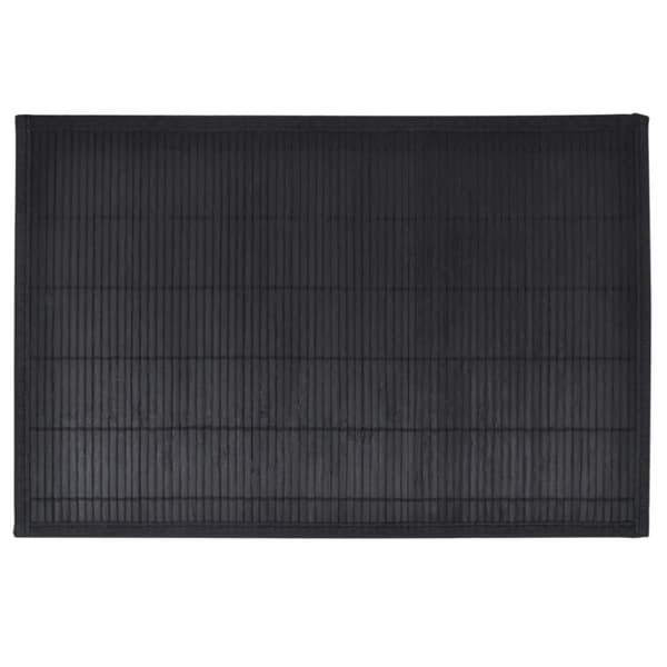 6 Bordstabletter i bambu 30 x 45 cm svart