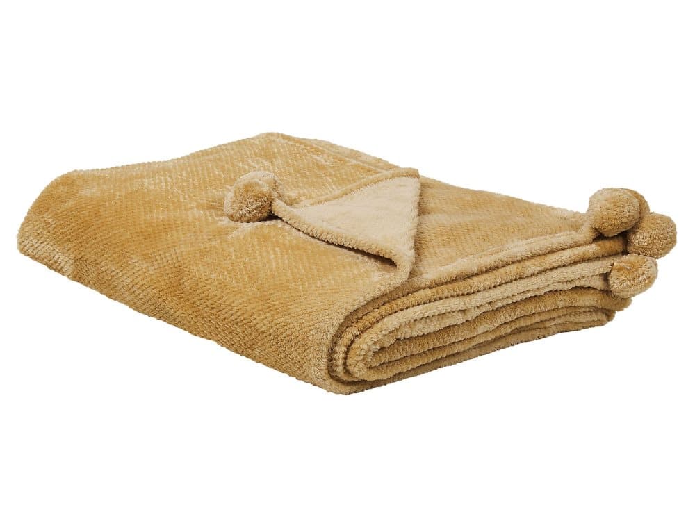 Pläd 150 x 200 cm gul SAITLER