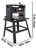 Miniatyrbild 11 av 11: 13 tum 1800W 8000 rpm elektrisk hyvel med stöd och dammutsugsport, 6-160 mm justerbar skärtjocklek, lätt att använda/rengöra, med säkerhetsskydd