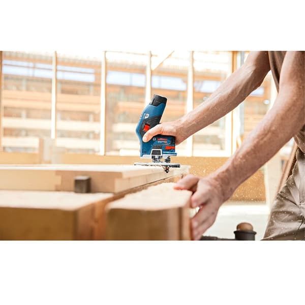Bosch Professional Sladdlös Kompakt Routertrimmer Gkf 12v-8 Blå