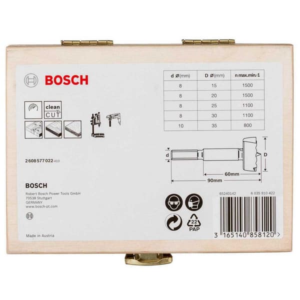 Bosch Professional Træboresæt 15-35 Mm 5 Stykker Sort
